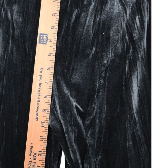 Urban Outfitters Apolonia Velvet Flare Pants Gray Blk Medium Whimsigoth Y2K 90s - Picture 6 of 9